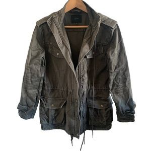 Aritzia Talula Green Army Green Cargo Jacket